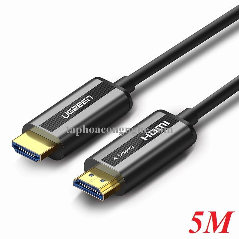 Ugreen 50716 5M màu Đen Cáp tín hiệu HDMI chuẩn 2.0 sợi quang cao cấp HD132 30050716